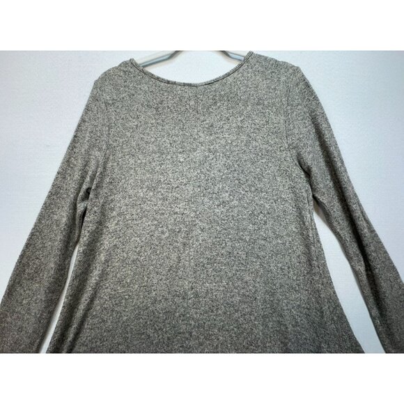 Soft Surroundings Womens Knitted Tunic Sweater Size M Gray Asymmetrical Hem Slit - Picture 12 of 13